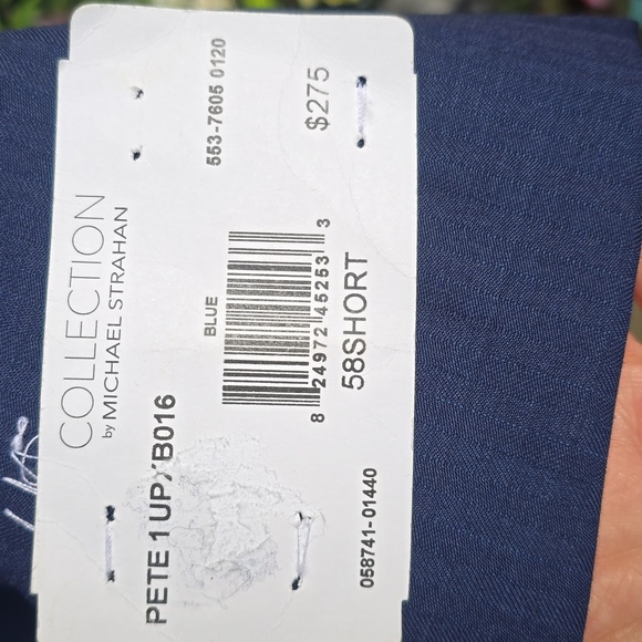 Michael Strahan Collection Blue Wool Blend Sport Coat Blazer 58S NWT - Picture 9 of 9